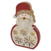 EMOS 5 LED drevený Santa 30 cm 2x AAA vnútorná teplá biela DCWW24