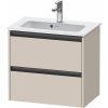 DURAVIT Ketho 2 závesná skrinka pod umývadlo Compact, 2 zásuvky, 610 x 390 x 549 mm, taupe matná, K25255091910000