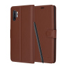 Techsuit Leather Folio Otváracie ochranné Puzdro - Samsung Galaxy Note 10 Plus / Note 10 Plus 5G - Hnedé