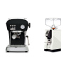 Ascaso Dream ONE, Dark Black + Eureka Mignon Perfetto, CR white