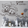 3D Nálepka na stenu I love Coffee