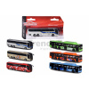Autobus MAN City Bus Majorette s odpružením 13 cm dĺžka 6 rôznych druhov