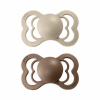 BIBS Supreme cumlíky z prírodného kaučuku 2ks - veľkosť 2 - Vanilla / Dark Oak