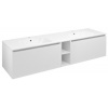 LOREA skrinka s dvojumývadlom 181x46x51,5cm (80+20+80cm), biela matná
