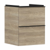 Hansgrohe Xelu Q skrinka 48x49.5x60.5 cm závesná kúpeľňová skrinka pod umývadlo čierna-dub 54021670