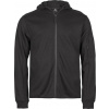 TEE JAYS TJ5706 ATHLETIC / Pánska mikina na zips s kapucňou - black L