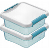 Plastové nádoby Moxom Arctic Line bielo-modré 2 l 2 ks