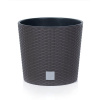 Květináč RATO ROUND vkladem 25 cm - barva: umbra
