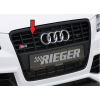 Rieger tuning maska pre predný nárazník pre Audi A4 / S4 (B8 / B81) Avant / Sedan, pred faceliftom, r.v. od 11 / 07-12 / 11, Prevedenie pre vozidlá s parkovacím asistentom (pdc), Povrchová úprava čier
