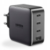 Ugreen CD226 Gan nabíjačka 100W EÚ zástrčka čierna (Ugreen CD226 sieťová nabíjačka 1x USB-A 3x USB-C 100W)