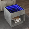 Nočný Stolík S Nekonečnými Led Čierny 50X50X