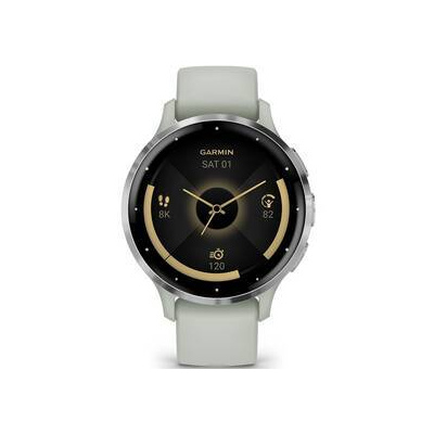 Inteligentné hodinky Garmin Venu 3S - Silver/Sage Gray Silicone Band (010-02785-01)