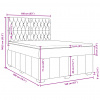 vidaXL Boxspring posteľ s matracom tmavohnedá 160x200 cm látka - Hnedá - 218032-211794