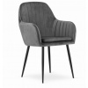 TRENDIE Zamatová stolička Warsaw sivá