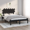vidaXL Posteľný rám čierny 135x190 cm dvojlôžko masívne drevo