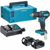 Makita Náradie - 18V AKU vŕtací skrutkovač s príklepom, 2x aku 2,0 Ah LXT, nabíjačka DHP485RAJ