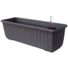 Plastia Truhlík samozavlažovací SIESTA LUX plastový antracitový - 80x20x19cm