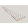 Dekoračný 3D lamelový Akustic panel 265x30x2,4 cm Filc MDF Dub Európsky lamela fóliaBiela 3D-F-MDF-BIEL-DEU