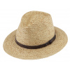 Fiebig - Headwear since 1903 Unisex letný klasický klobúk - Fiebig s koženým remienkom béžová Veľkosť: 59 cm (L)