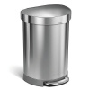 Simplehuman 60 l, pedálový, pologuľatý, brúsená nehrdzavejúca oceľ FPP