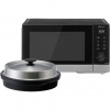 Panasonic NN-GD38QS invertorová mikrovlnná rúra s grilom a hrncom Steam+ (29 l, 1000 W, 18 automatických programov, Auto Clean), čierna