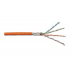 Digitus CAT 7 S-FTP twisted pair installation cable, AWG 23/1, LSZH, 1000MHz, Color orange 100m DK-1743-VH-1