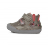 Dievčenská kožená obuv D.D.step S066-343A dark grey 20-25