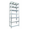Kovový regál Biedrax 35 x 90 x 210 cm, pozinkovaný - 7 políc biele lamino 12mm, 275 kg