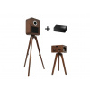 Fotověci Samoobslužná Digitální Vintage Retro Dřevěná s AI Fotobudka Pravý Červený Dub Set s Boxem na Tiskárnu Koutek Selfie Photo Booth s Výkonným PC + Wifi Tiskárna