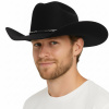 Čierny kovbojský klobúk Bailey Alamo z vlnenej plsti – western USA Veľkosť: 57 cm (M)