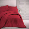 Kvalitex Saténové obliečky LUXURY COLLECTION - červené s prúžkom 140x220, 70x90 cm