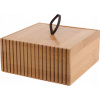 Úložná krabička BambooBox 15×15×7 cm - bambus, s vekom a pútkom
