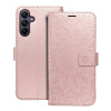 FANCY DIARY MEZZO mandala puzdro na SAMSUNG A22 5G ružové (Otváracie púzdro na mobilné telefóny FANCY DIARY)