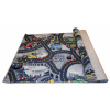 Koberec pre detskú izbu Disney Cars Grey Mat Streets Ulice 200 x 150 cm (Disney Cars Carpet Streets City 200x150 Šedé autá)