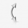 Titánový piercing banánik s hrotmi 5ks Veľkosť: 1,2 x 8 mm