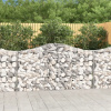 VidaXL Gabiónové koše, 4 ks, 200x30x100/120 cm, galvanizované železo