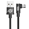 Kábel USB na Micro USB, šikmý Baseus MVP Elbow 1,5A 2 m (čierny)