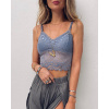 BeChick Azurová krajková podprsenka Faye BeChick ❤ - S/M