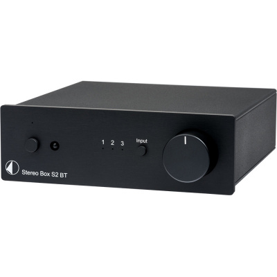 ProJect Stereo Box S2 BT Čierna (Integrovaný digitální stereo zesilovač s dálkovým ovladačem a Bluetooth přijímačem velmi kompaktních rozměrů)