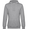 B&C | KING Hooded, Pánska mikina s kapucňou, sivá heather, 4XL