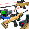 PUŠKA OSTREĽOVAČA NA GUĽKY BARRETT M82 S LASEROM A KOLIMÁTOROM AIR SOFT GUN