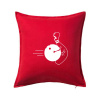 Koule vs kolka - Vankúš 50x50 - 50x50 - Vrátane výplne ( Červená )