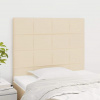 vidaXL Čelá postele 2 ks krémový 100x5x78/88 cm látka