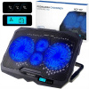 LED chladiaca podložka pod notebook s LCD 4x ventilátor 2x USB