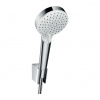 Hansgrohe Crometta, sprchový set 100 Vario EcoSmart 9l/min s hadicou 1600 mm, biela/chrómová, HAN-26694400
