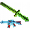Svetelný meč - Minecraft set meč + puška LED zvuk (Svetelný meč - Minecraft set meč + puška LED zvuk)