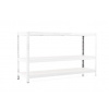 Policový regál Trestles RH 900x1200x400, nosnosť 1050 kg, 3 police Farba: pozink, Typ police: biela HDF 5 mm