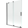 Mexen Velar 2-krídla vaňová zástena posuvná 130 x 150 cm, transparentná, čierna - 896-130-000-01-70