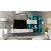 Obývacia stena VIGO XVI (biela / bledomodrá)