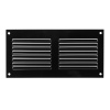 Ventishop KVMc 200x100 kovová hranatá větrací mřížka se síťkou, černá